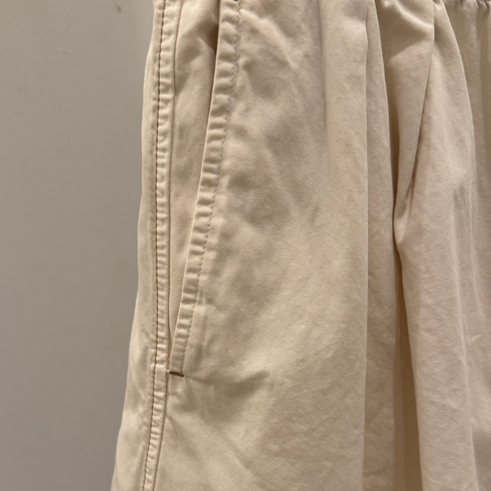 James Perse Cream Pleated Cotton Skirt - Picture 6 of 6